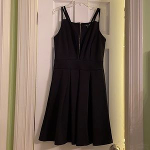 Low cut black dress